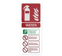 Fixman 630298 Self-Adhesive Water Extinguisher Sign 202 x 82mm