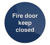Fixman 722218 Self Adhesive Fire Door Keep Closed Sign 100 x 100mm