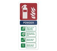 Fixman 752366 Self-Adhesive Dry Powder Fire Extinguisher Sign 202 x 82mm