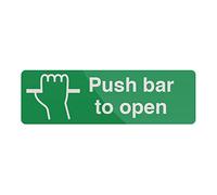 Fixman 820867 Self-Adhesive Push Bar To Open Sign 300 x 100mm