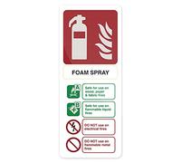 Fixman 848910 Self-Adhesive Foam Spray Extinguisher Sign 202 x 82mm