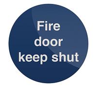 Fixman 896085 Self-Adhesive Fire Door Keep Shut Sign 80 x 80mm