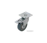 Fixman Braked Swivel Rubber Castor 75mm 50kg - Castor Rubber 50kg 75mm Braked - castor rubber fixman 50kg 75mm braked swivel 487739