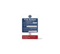 Fixman Fire Action If You Discover Sign - 200 X 300mm Self-Adhesive