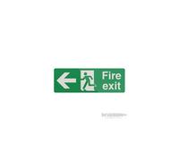 Fixman 292166 Self-Adhesive Fire Exit Left Arrow Sign 400 x 150mm