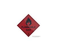 Fixman Flammable Gas Sign - 100 X 100mm Self-Adhesive