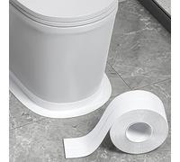 Fixmend Bath Sealant Strip, Bathroom Sealant, Caulk Strip, Waterproof Simple Seal Tape for Bathroom, Kitchen, Bathtub, Toilet, Wall Floor, with Sealing Tool (126in, White)