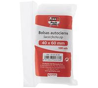 Fixo 50063000 - Pack of 100 Cellophane Display Bags Self Seal Bags, 40 x 60 mm