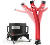 FixOasis 12FT Red Inflatable Dancing Man with 3/4HP Blower, Highly Durable and Tear Resistant Polyester Polyamide Nylon Inflatable Man Dancing, Waving Inflatable Tube Guy