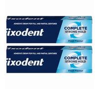 Fixodent Complete Denture Adhesive Cream 47g x 2 - Fresh Mint Flavour - All-Day Hold, & Comfort - Strong Seal for Full & Partial Dentures with Welari Thank You Card | (2 Pack)