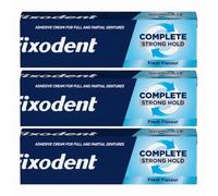 Fixodent Complete Denture Adhesive Cream 47g x 3 - Fresh Mint Flavour - All-Day Hold, & Comfort - Strong Seal for Full & Partial Dentures with Welari Thank You Card | (3 Pack)