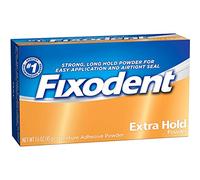 Fixodent Denture Adhesive Powder Extra Hold, Extra Hold 1.6 Oz (Pack Of 3)