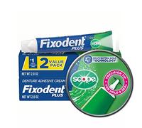 Fixodent Food Seal Plus Scope Denture Adhesive Cream Twin Pack 120ml
