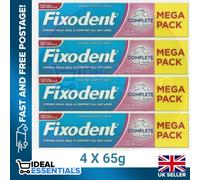 Fixodent Original Complete Denture Adhesive Cream Bigger Value Pack. (4 Pack)