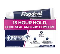 Fixodent Professional Ultimate Denture Adhesive Cream for Full and Partial Dentures, 1.8 oz, 3 Pack