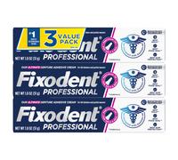 Fixodent Professional Ultimate Denture Adhesive Cream for Full and Partial Dentures 1.8 oz 3 Pack