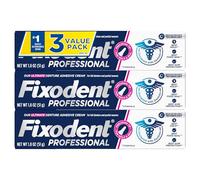 Fixodent Professional Ultimate Denture Adhesive Cream for Full and Partial Dentures, 1.8 oz, 3 Pack