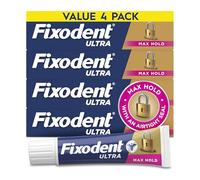 Fixodent Ultra Max Hold Secure Denture Adhesive Cream for Full and Partial Denture Wearers, 2.2oz (Pack of 4)