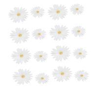 FIXOSHEE 1 Box Delicate Daisy Flower Cake Decorations Paper Cupcake Toppers for Birthday Shower Wedding Tea Party Elegant Floral Design Party Enhancements White