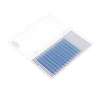 FIXOSHEE 1 Box Fluorescent Faux Eyelashes Women Cosplay Neon Blue-green Curl Mixed Soft Dense Fake Eyelash Extensions Box for Party Date Club Makeup