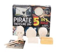 FIXOSHEE 1 Box Pirate Style Archaeology Digging Tool Kit for Educational DIY Excavation Plaything to Enhance Skills and Imagination Early Learning Simulation for Boys