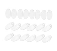 FIXOSHEE 10 Pairs Clear Glasses Nose Pads Soft Silicone Push-in Cushions Anti-Slip Replacement for Eyewear Frames Rimless Lightweight Glasses Comfortable Transparent Nosepad