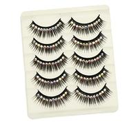 FIXOSHEE 10 Pairs Dramatic False Lash Extensions with Shiny Gems Thick Black Fake Eyelashes for Women Long for Parties Dance Performances and Daily Makeup