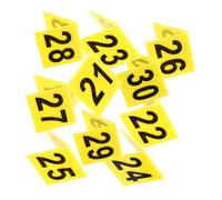 FIXOSHEE 10 pcs Acrylic Table Number Markers Crime Scene Evidence Signs Triangle Number Cards for Theme Party Decoration and Multipurpose Table Signage