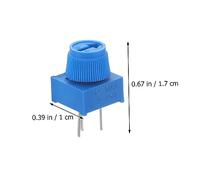 FIXOSHEE 10 Pcs Through Trimmer Potentiometer Adjustable Resistors Corrosion Resistant Pin Dip Mounting for Breadboard Electronic Projects