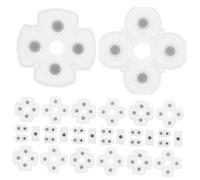 FIXOSHEE 10 Sets Handle Conductive Glue Pad Replacement Pad Conductive Buttons Kit Controller Replacement Parts for Controller White Silica Gel