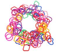 FIXOSHEE 100 Pcs Colorful Plastic Geometric Chain Links for Safe Early Education Rings for Fine Motor Skills Development Creative DIY Linking Game for Boy Girl and Classroom and Stroller
