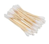 FIXOSHEE 100 Pcs Multipurpose Cotton Swabs Bamboo Wood Cotton Cleaning Sticks Dualended Design White for On-the-go Use and Electronics Cleaning