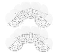 FIXOSHEE 100 Pcs Transparent Heat Shield Guards with Scale Heat Resistant Hair Extension Spacer Pads for Precise Fusion Glue Bonding Natural Look Protection for Salon Home DIY Hair Styling