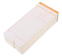 FIXOSHEE 100 Sheets English Edition Cards for Office Attendance Recording Cards Employee Clock Compatible Paper Sheets for Factory Warehouse Use