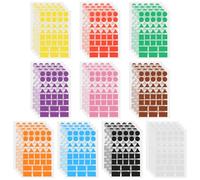 FIXOSHEE 100 Sheets Writable Color Coding Labels Self-Adhesive Removable Shape Stickers for File Organization Name Tags and Multi-Color Classification with No Residue