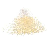 FIXOSHEE 100Pcs 4Mm Beige Pearl Beaded Bouquet Sticks Cake Decor Birthday Wedding DIY Dessert Baking Adornments