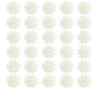 FIXOSHEE 100Pcs Artificial Daisy Aromatherapy Flower Diffuser Milk White PE Foam Home Air Freshener Mini Oil Diffuser for Bar and Office Desk