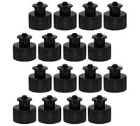 FIXOSHEE 100pcs Black Push Pull Bottle Caps Plastic Replacement Lids Spill Proof Water Bottle Tops for Sports and Liquid Storage