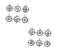 FIXOSHEE 100pcs Graduation Nomination Compass Charm Diy Jewelry Making Chain Necklace