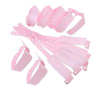 FIXOSHEE 100pcs Identity Wristband Wristbands Admission Hospital Bracelet Wrist Band Medical Id Bracelets Event Patient Admission Pink PVC