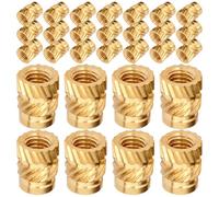 FIXOSHEE 100Pcs M3 Brass Knurled Threaded Heat Resistant Embedment Nuts for 3D Printer Heat Set Inserts with Environmental Hot Melt Press, Industrial Fasteners