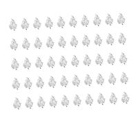 FIXOSHEE 100pcs Metal Nail Charm Leaf Shape Decoration Small Size Nail Jewelry Charms for Manicure Art Diy Uk