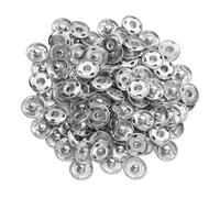 FIXOSHEE 100pcs Metal Snap Fasteners Kit Bright Silver Sew Button Fasteners for Clothing DIY Sewing Repair Coats Jackets Pants Easy Installation Versatile Use