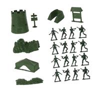 FIXOSHEE 100pcs Military Model Soldier Figurine Plastic Action Figures for Green Soldiers for Imaginative Play and Concentration Training Enhances Creativity and Cooperation Skills