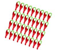 FIXOSHEE 100Pcs Mini Red Chili Pepper Glass Beads 20Mm Vegetable Pendant Charms for Jewelry Making Necklace Earrings Keychain DIY Craft Supplies