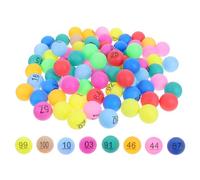 FIXOSHEE 100Pcs Numbered Lottery Balls 4Cm Small Plastic Colored Spheres for Outdoor Activities and Educational Games Numbers 1-100
