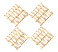 FIXOSHEE 100pcs Plastic Corral Fencing Panel Accessories for Farm Animals Garden Landscape Fence Horse Stable Paddock Playset with Realistic Texture and Educational Use