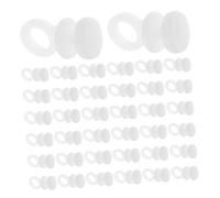 FIXOSHEE 100pcs Plastic Curtain Carriers Silent Rollers Curtain Pulley Track Gliders for Window Door Shower Drapes and Valances Multipurpose Smooth Sliding Replacement