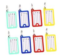 FIXOSHEE 100PCS Plastic Key Tags with Name Holders Multi Functional Id Labels for Key Cabinets Hotels Dormitories and Office Organization Reusable and Fade Resistant