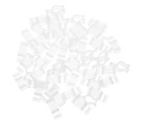 FIXOSHEE 100pcs Plastic Lotion Pump Clip Lock Small Buckles for Cleansing Oil Bottles Leakproof Shampoo Dispenser Parts Wet Hand Friendly Cosmetic Bottle Pump Clamps for Home and Travel
